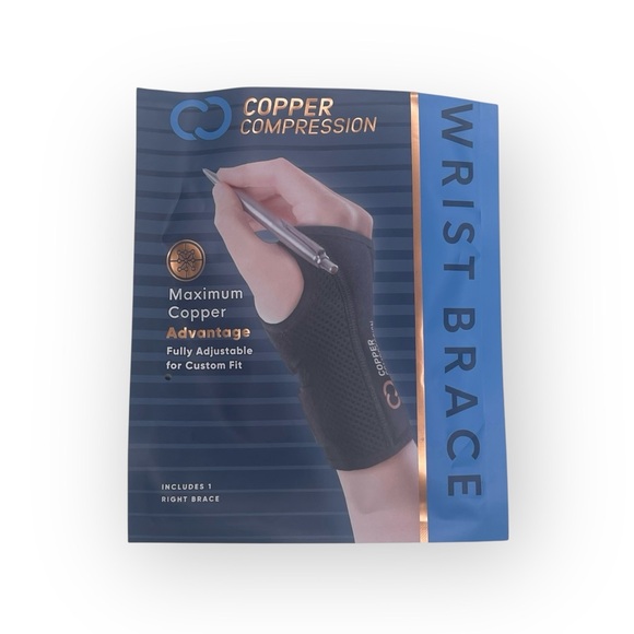 new Copper Compression ✪ Right Hand Wrist Brace ✪ Black ✪ Small Med ✪ Heal Pain - Picture 12 of 16
